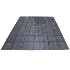 20' x 16' Lightweight Steel Tarp | 6' Drop - 14 oz. Black Tarp