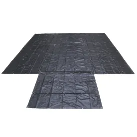 20' x 18' Heavy Duty Lumber Tarp | 6' Drop & Flap - 18 oz. Black Tarp