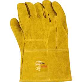 330mm 13'' Heat resistant Kevlar jersey liner   elastic close leather welding gloves