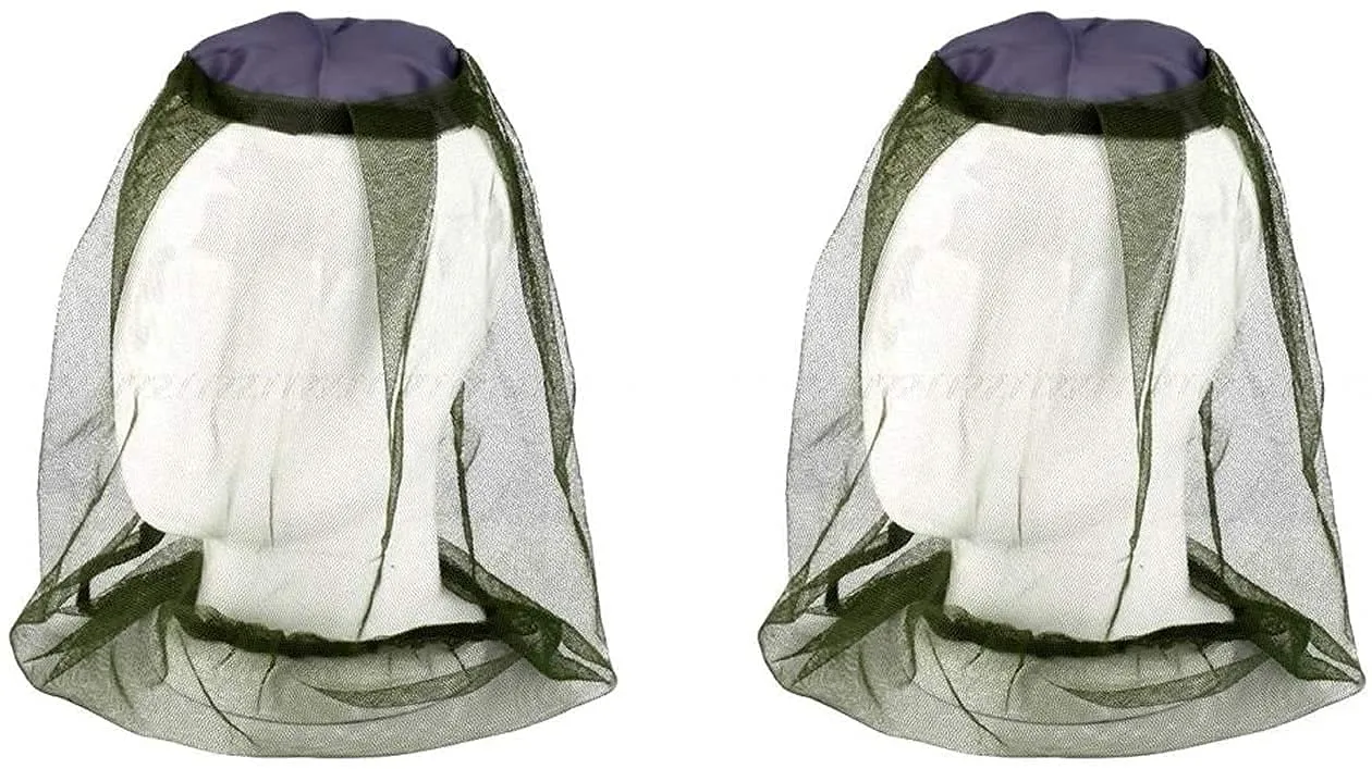 ARUNDEL SERVICES EU 2 Packs Mosquito Face Net Error Protector Hat Face Mesh Mosquito Head Insect Mosquito Net Camping