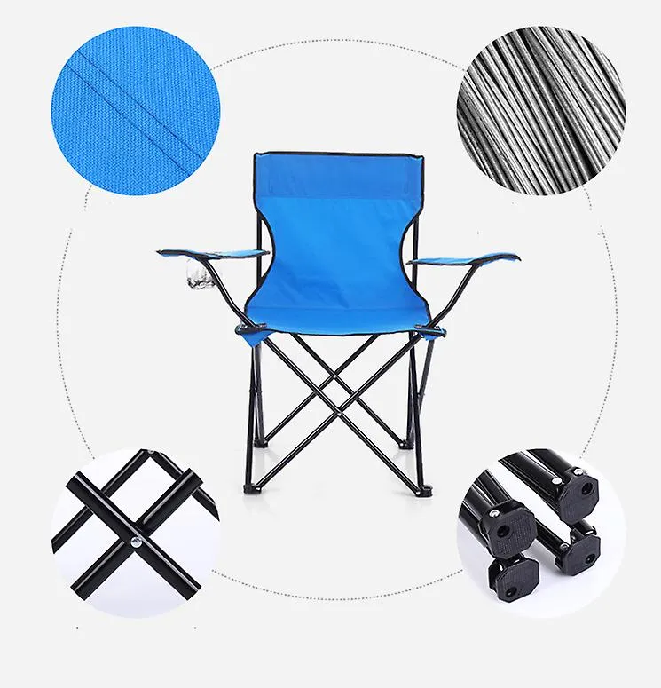 blue Outdoor Portable Folding Chair For Camping Barbecue Picnic Fishing travel AZ10629