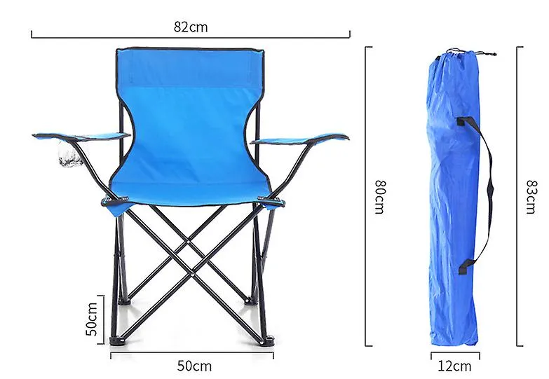blue Outdoor Portable Folding Chair For Camping Barbecue Picnic Fishing travel AZ10629
