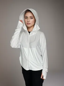 Humtto UV Clothing for Women Jacket White UPF50  Protection
