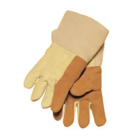 Tillman X-Large Brown Flextra Heat Resistant Gloves With Gold Acrylic Coated Fiberglass Gauntlet Cuff And Kevlar Thread